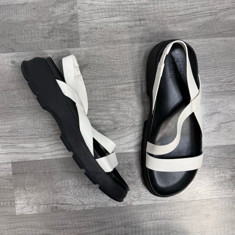Naturalizer Jubalee Sport Sandals Chucky Black White Size 9 1/2